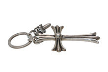 Load image into Gallery viewer, CHROME HEARTS クロムハーツ CH CRS LG &amp; No5 DGGR ラージクロス #5ダガー キーリング 重量約54.5g 美品 中古 4b012090