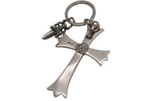 Load image into Gallery viewer, CHROME HEARTS クロムハーツ CH CRS LG &amp; No5 DGGR ラージクロス #5ダガー キーリング 重量約54.5g 美品 中古 4b012090