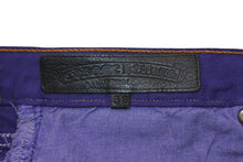 Load image into Gallery viewer, CHROME HEARTS クロムハーツ LEVI'S リーバイス デニムパンツ サイズ38 クロスボール パープル コットン シルバ−925 美品 中古 4b012094