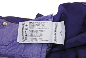 CHROME HEARTS クロムハーツ LEVI'S リーバイス デニムパンツ サイズ38 クロスボール パープル コットン シルバ−925 美品 中古 4b012094