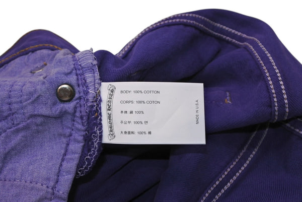 CHROME HEARTS クロムハーツ LEVI'S リーバイス デニムパンツ サイズ38 クロスボール パープル コットン シルバ−925 美品 中古 4b012094