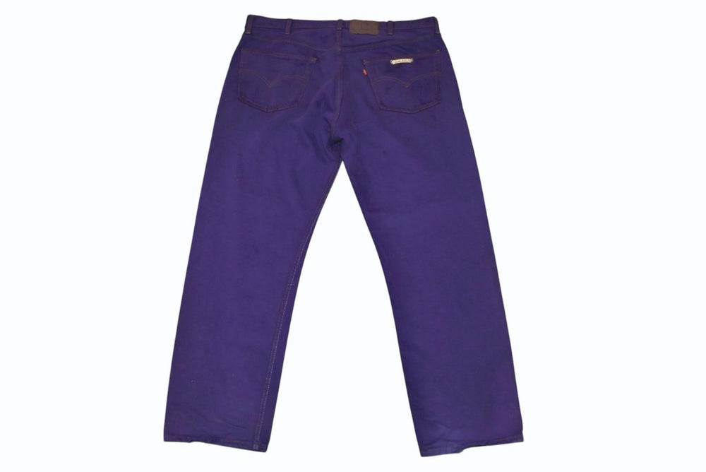 CHROME HEARTS LEVI'S Levi's Denim Pants Size 38 Cross Ball Purple Cotton Silver 925 Good Condition Used 4b012094