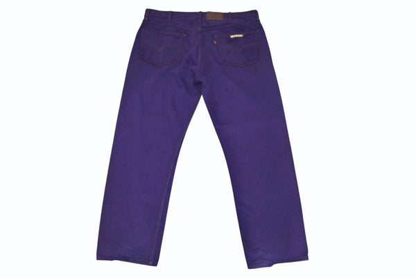 CHROME HEARTS クロムハーツ LEVI'S リーバイス デニムパンツ サイズ38 クロスボール パープル コットン シルバ−925 美品 中古 4b012094