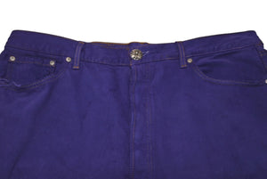 CHROME HEARTS クロムハーツ LEVI'S リーバイス デニムパンツ サイズ38 クロスボール パープル コットン シルバ−925 美品 中古 4b012094