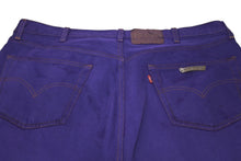 Load image into Gallery viewer, CHROME HEARTS クロムハーツ LEVI'S リーバイス デニムパンツ サイズ38 クロスボール パープル コットン シルバ−925 美品 中古 4b012094