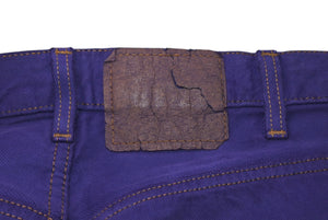 CHROME HEARTS クロムハーツ LEVI'S リーバイス デニムパンツ サイズ38 クロスボール パープル コットン シルバ−925 美品 中古 4b012094