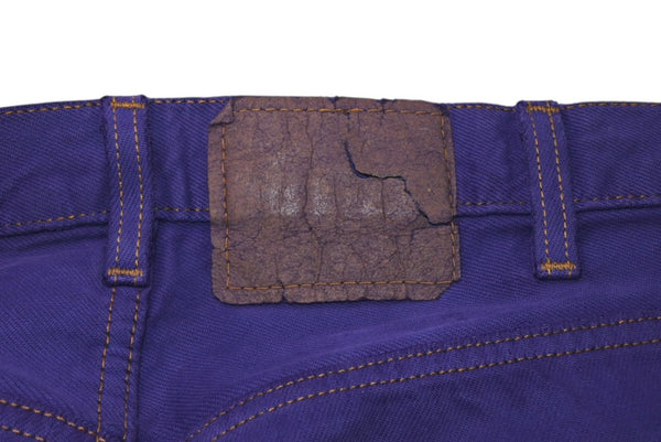 CHROME HEARTS クロムハーツ LEVI'S リーバイス デニムパンツ サイズ38 クロスボール パープル コットン シルバ−925 美品 中古 4b012094