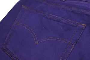CHROME HEARTS クロムハーツ LEVI'S リーバイス デニムパンツ サイズ38 クロスボール パープル コットン シルバ−925 美品 中古 4b012094
