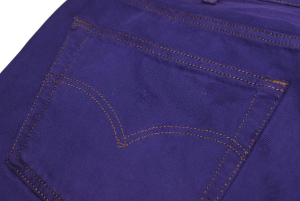 CHROME HEARTS クロムハーツ LEVI'S リーバイス デニムパンツ サイズ38 クロスボール パープル コットン シルバ−925 美品 中古 4b012094
