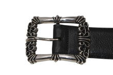 Load image into Gallery viewer, 極美品 CHROME HEARTS クロムハーツ クラシックフィリグリーOTJ ベルト 1.5 シルバー925 レザー ブラック サイズ36 中古 4b012096