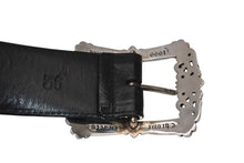 Load image into Gallery viewer, 極美品 CHROME HEARTS クロムハーツ クラシックフィリグリーOTJ ベルト 1.5 シルバー925 レザー ブラック サイズ36 中古 4b012096