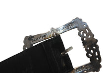Load image into Gallery viewer, 極美品 CHROME HEARTS クロムハーツ クラシックフィリグリーOTJ ベルト 1.5 シルバー925 レザー ブラック サイズ36 中古 4b012096