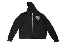 画像をギャラリービューアに読み込む, 極美品 CHROME HEARTS クロムハーツ ジップアップフーディー パーカー サイズL ホースシュープリント ロサンゼルス限定 ブラック 中古 4b012111