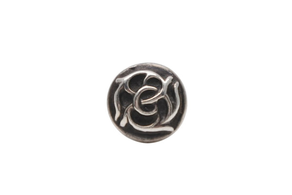 CHROME HEARTS クロムハーツ フローラル スタッド ピアス シルバー925 アクセサリー 1.3g 小物 美品 中古 4b012114