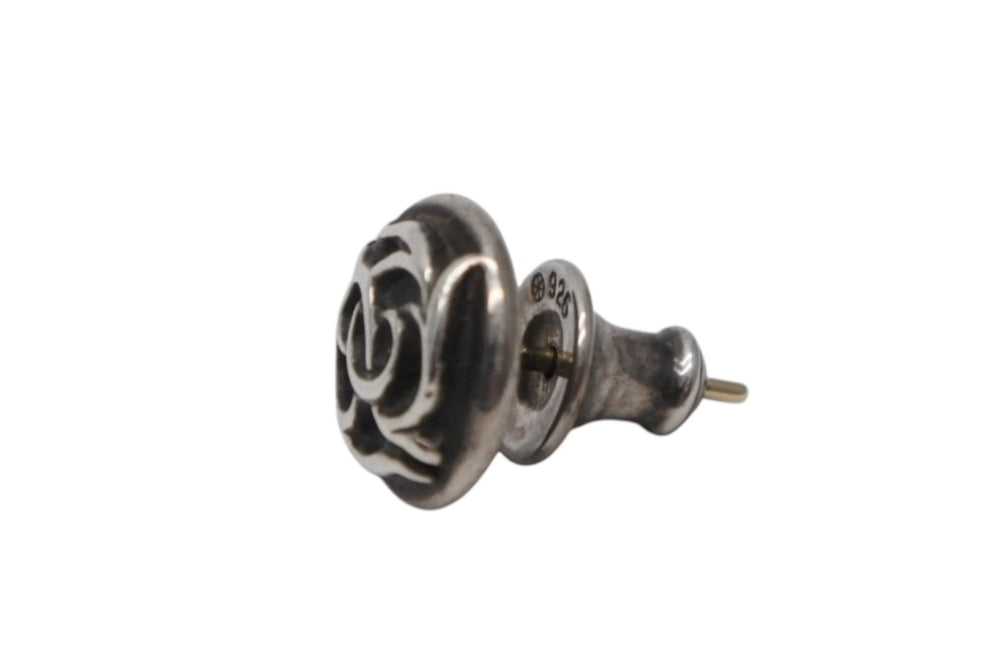 CHROME HEARTS Floral Stud Earrings Silver 925 Accessories 1.3g Accessories Good Condition Used 4b012114