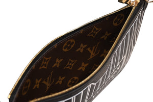新品同様品 LOUIS VUITTON ルイ ヴィトン ネヴァーフル インサイドアウトMM リバーシブル トートバッグ M11946 ブラック ブラウン カーフスキン ゴールド金具 中古 4b012122