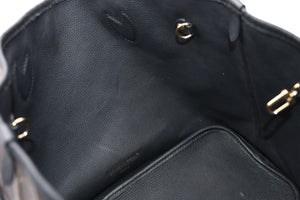 新品同様品 LOUIS VUITTON ルイ ヴィトン ネヴァーフル インサイドアウトMM リバーシブル トートバッグ M11946 ブラック ブラウン カーフスキン ゴールド金具 中古 4b012122