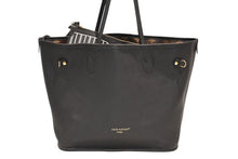 Load image into Gallery viewer, 新品同様品 LOUIS VUITTON ルイ ヴィトン ネヴァーフル インサイドアウトMM リバーシブル トートバッグ M11946 ブラック ブラウン カーフスキン ゴールド金具 中古 4b012122