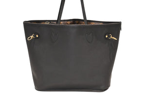 新品同様品 LOUIS VUITTON ルイ ヴィトン ネヴァーフル インサイドアウトMM リバーシブル トートバッグ M11946 ブラック ブラウン カーフスキン ゴールド金具 中古 4b012122