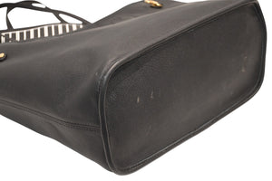 新品同様品 LOUIS VUITTON ルイ ヴィトン ネヴァーフル インサイドアウトMM リバーシブル トートバッグ M11946 ブラック ブラウン カーフスキン ゴールド金具 中古 4b012122
