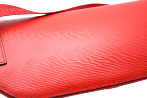 LOUIS VUITTON×Supreme ルイヴィトン×シュプリーム 17AW ボディバッグ バムバッグPM M53418 エピレザー レッド 美品 中古 4b012124