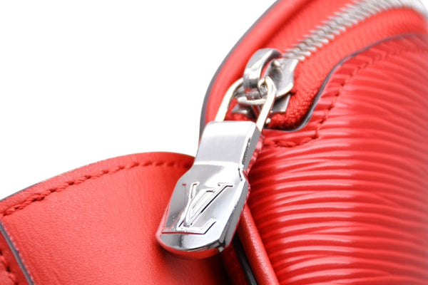 LOUIS VUITTON×Supreme ルイヴィトン×シュプリーム 17AW ボディバッグ バムバッグPM M53418 エピレザー レッド 美品 中古 4b012124