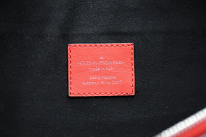 LOUIS VUITTON×Supreme ルイヴィトン×シュプリーム 17AW ボディバッグ バムバッグPM M53418 エピレザー レッド 美品 中古 4b012124