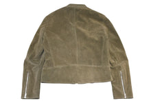 Load image into Gallery viewer, 極美品 Maison Margiela メゾン マルジェラ 5-ZIP LEATHER JACKET レザージャケット S50AM0413 サイズ54 カーキ ヌバック 八の字 中古 4b012167