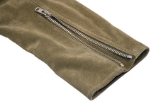 Load image into Gallery viewer, 極美品 Maison Margiela メゾン マルジェラ 5-ZIP LEATHER JACKET レザージャケット S50AM0413 サイズ54 カーキ ヌバック 八の字 中古 4b012167