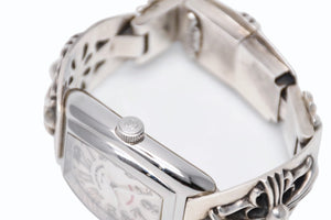極美品 激レア CHROME HEARTS×フランクミュラー クロムハーツ 時計 8002SC コンキスタドール ウォッチブレス 中古 4b012172