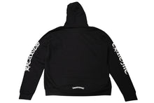 Load image into Gallery viewer, 新品未使用 CHROME HEARTS クロムハーツ ジップアップフーディー パーカー サイズL ブラック ホワイト オールドイングリッシュロゴ 中古 4b012176
