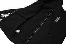 Load image into Gallery viewer, 新品未使用 CHROME HEARTS クロムハーツ ジップアップフーディー パーカー サイズL ブラック ホワイト オールドイングリッシュロゴ 中古 4b012176