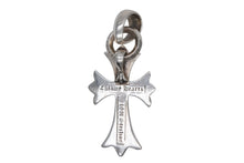 Load image into Gallery viewer, 極美品 CHROME HEARTS クロムハーツ CH CRS SML W/BALE スモールCHクロス Wベイルペンダントトップ チャーム 重量約24.0g 中古 4b012189