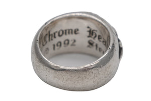 CHROME HEARTS クロムハーツ FLORAL CROSS フローラルクロス リング 指輪 重量約16.8g サイズ15号 スターリングシルバー 美品 中古 4b012188