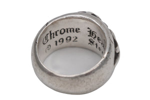 CHROME HEARTS クロムハーツ FLORAL CROSS フローラルクロス リング 指輪 重量約16.8g サイズ15号 スターリングシルバー 美品 中古 4b012188