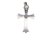 Load image into Gallery viewer, CHROME HEARTS クロムハーツ CH CRS LG W/BALE ラージCHクロス Wベイルペンダントトップ チャーム 重量約46.7g 美品 中古 4b012186
