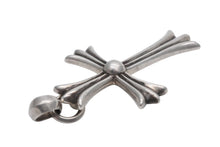 Load image into Gallery viewer, CHROME HEARTS クロムハーツ CH CRS LG W/BALE ラージCHクロス Wベイルペンダントトップ チャーム 重量約46.7g 美品 中古 4b012186