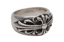 Load image into Gallery viewer, CHROME HEARTS クロムハーツ FLORAL CROSS フローラルクロス リング 指輪 重量約18.8g サイズ21号 スターリングシルバー 美品 中古 4b012184