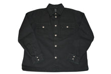 Load image into Gallery viewer, 極美品 CHROME HEARTS クロムハーツ WORK DOG ワークドッグ デニムシャツ サイズL クロスボールボタン ブラック 中古 4b012190