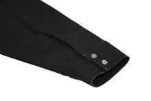 Load image into Gallery viewer, 極美品 CHROME HEARTS クロムハーツ WORK DOG ワークドッグ デニムシャツ サイズL クロスボールボタン ブラック 中古 4b012190