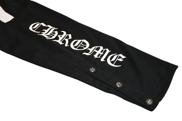極美品 CHROME HEARTS クロムハーツ メッシュトラックフーディー サイズL アフターセメタリークロスパッチ 9パッチ クロスボール 中古 4b012191