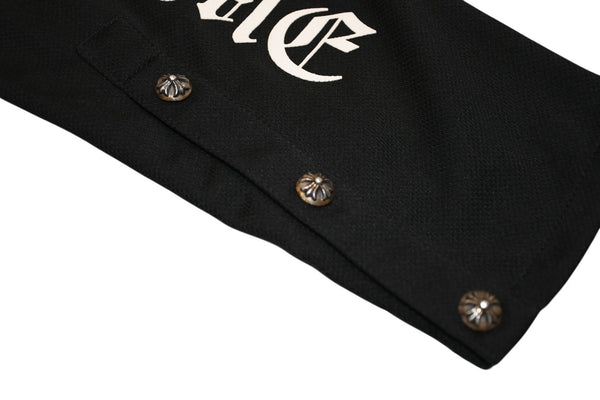 極美品 CHROME HEARTS クロムハーツ メッシュトラックフーディー サイズL アフターセメタリークロスパッチ 9パッチ クロスボール 中古 4b012191