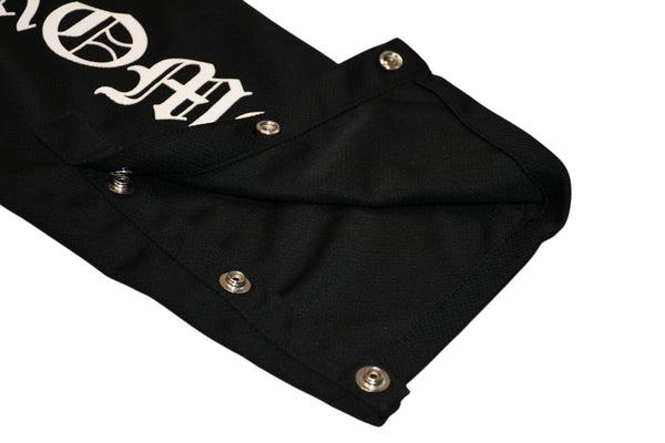 極美品 CHROME HEARTS クロムハーツ メッシュトラックフーディー サイズL アフターセメタリークロスパッチ 9パッチ クロスボール 中古 4b012191