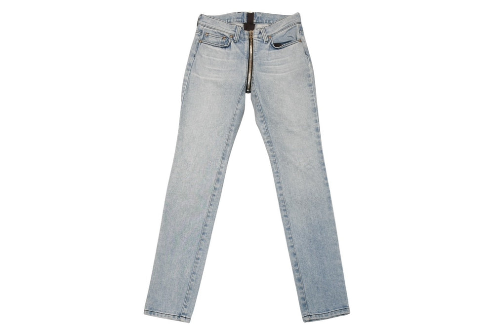 CHROME HEARTS Separate Zip Denim Pants Jeans Size 25 Cross Ball Indigo Blue Good Condition Used 4b012204