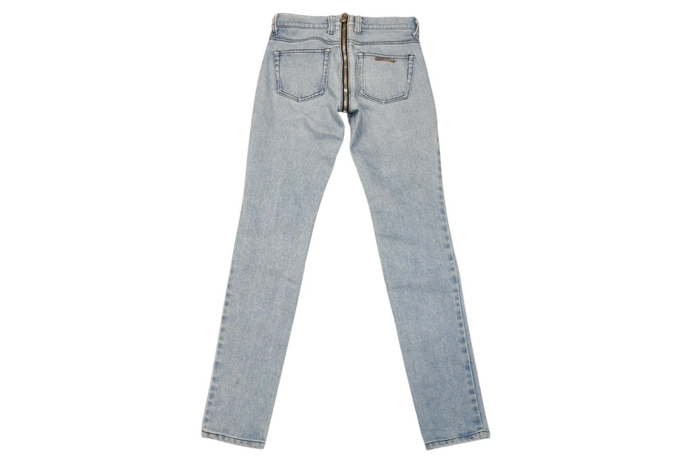 CHROME HEARTS Separate Zip Denim Pants Jeans Size 25 Cross Ball Indigo Blue Good Condition Used 4b012204