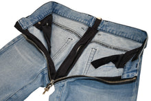 画像をギャラリービューアに読み込む, CHROME HEARTS クロムハーツ セパレートジップデニムパンツ ジーンズ サイズ25 クロスボール インディゴブルー 美品 中古 4b012204