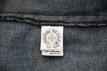 Load image into Gallery viewer, CHROME HEARTS クロムハーツ デニムウエスタンシャツ 長袖シャツ サイズSM CHクロスパッチ 2パッチ クロスボールボタン 良品 中古 4b012205