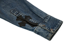 Load image into Gallery viewer, CHROME HEARTS クロムハーツ デニムウエスタンシャツ 長袖シャツ サイズSM CHクロスパッチ 2パッチ クロスボールボタン 良品 中古 4b012205