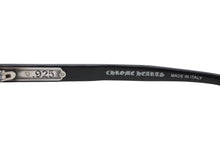 Load image into Gallery viewer, CHROME HEARTS クロムハーツ PM サングラス アイウェア サイズ52□18-143 アセテート シルバー925 ブラック ブルー 美品 中古 4b012207