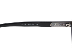 CHROME HEARTS クロムハーツ PM サングラス アイウェア サイズ52□18-143 アセテート シルバー925 ブラック ブルー 美品 中古 4b012207